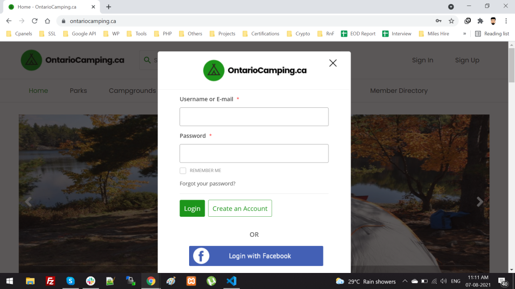 Social_Login_Native_login - Camping Directory Website Development Using WordPress ACF and User Pro